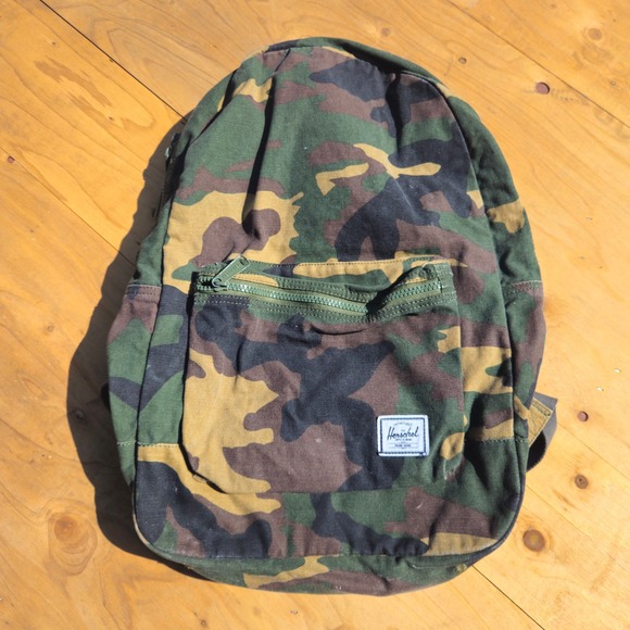 Herschel Supply Co. Backpack Camouflage Print Canvas Rucksack Outdoor School Bag - Picture 1 of 8